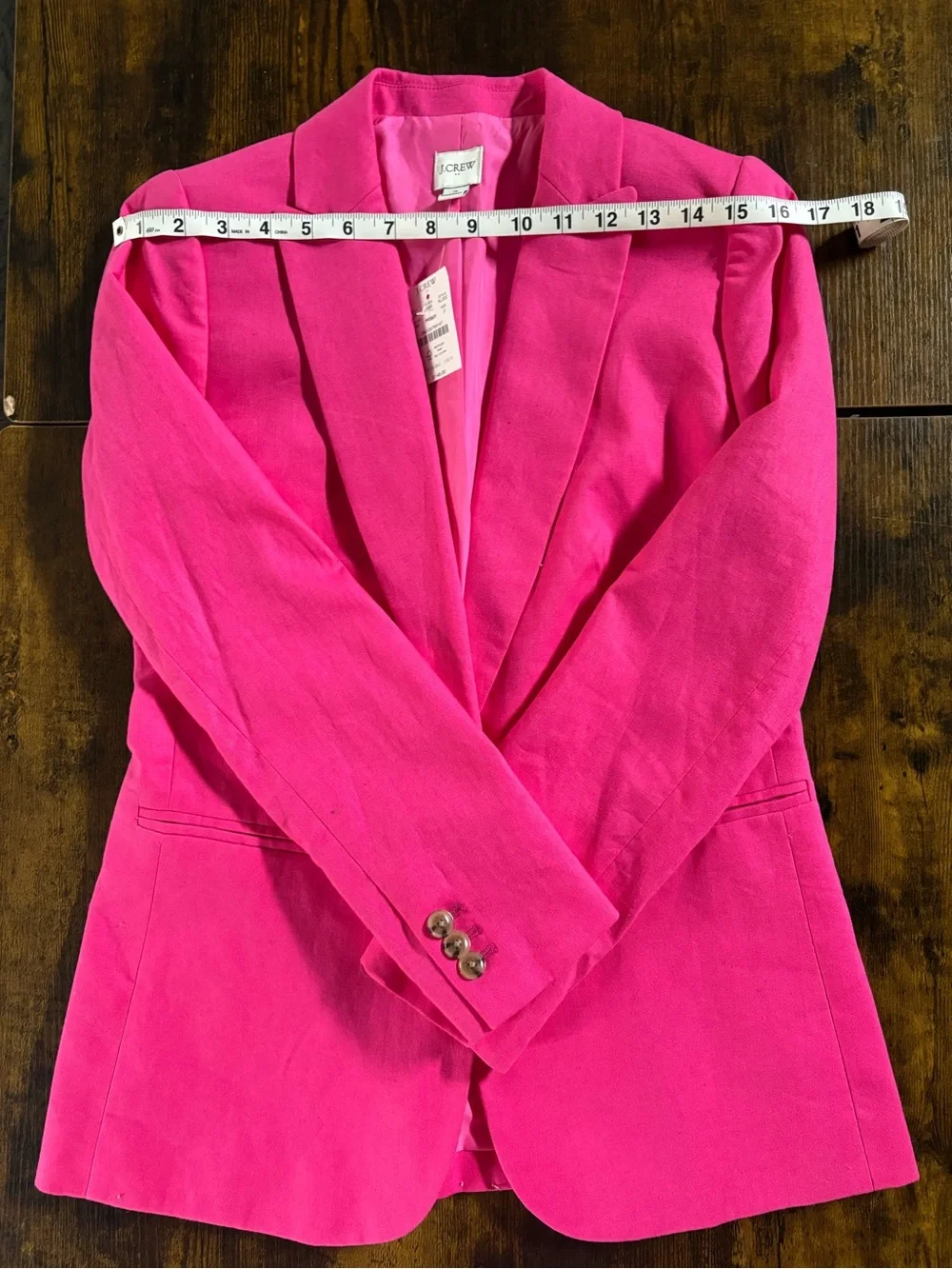 NWT J.Crew Pink Linen Cotton Holland Blazer Size 2